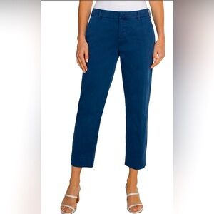 Liverpool Los Angeles Kelsey stretch mid rise capri pants. Indigo Dust Size 10.